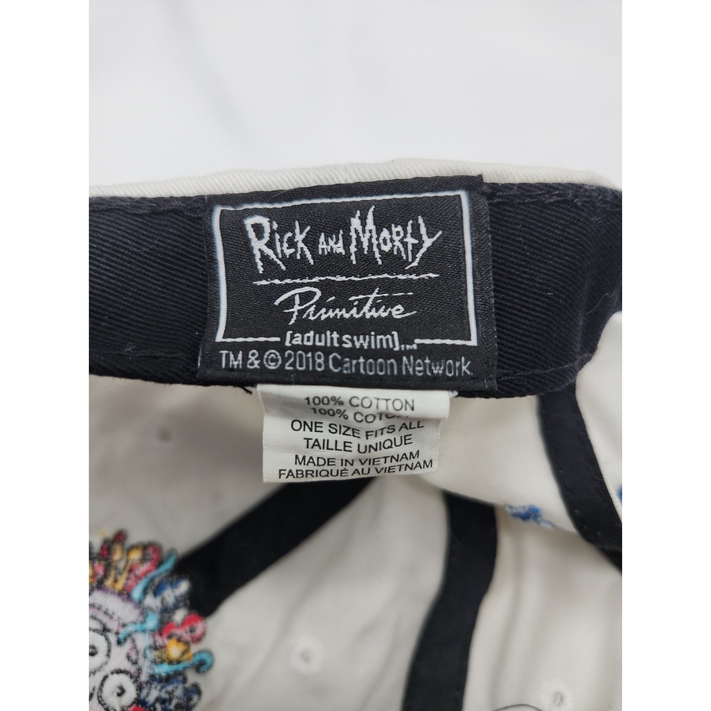 Primitive Hat Rick and Morty Men's Adjustable White Navy Blue - Picture 5 of 5